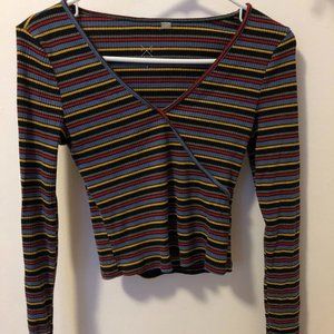 PACSUN LONG SLEEVE STRIPED SHIRT